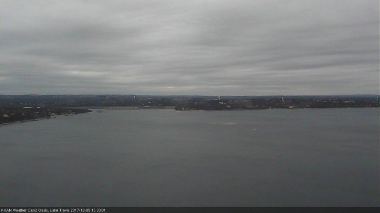 Lake Travis webcam, December 5, 2017 3:10 PM CT