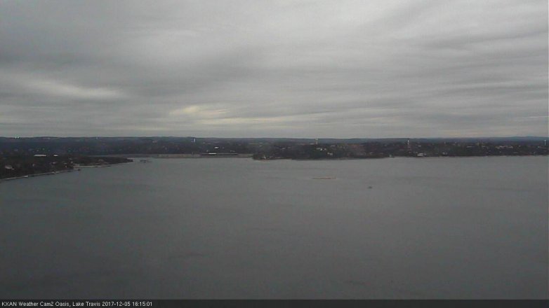Lake Travis webcam, December 5, 2017 3:40 PM CT