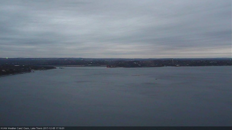 Lake Travis webcam, December 5, 2017 4:20 PM CT