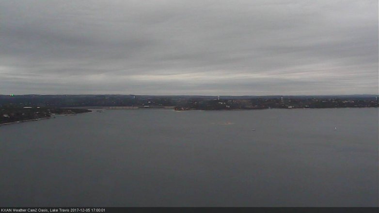 Lake Travis webcam, December 5, 2017 4:30 PM CT