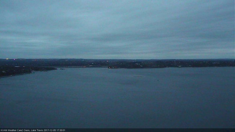 Lake Travis webcam, December 5, 2017 4:45 PM CT