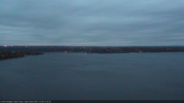 Lake Travis webcam, December 5, 2017 4:50 PM CT