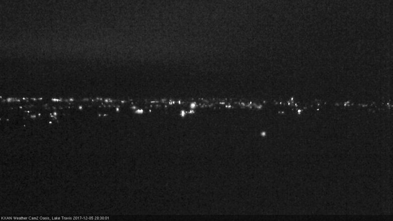 Lake Travis webcam, December 5, 2017 7:40 PM CT
