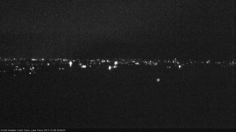 Lake Travis webcam, December 5, 2017 8:05 PM CT