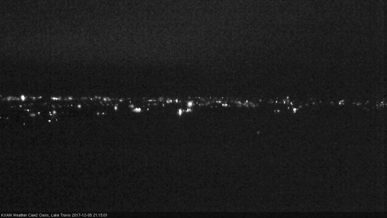 Lake Travis webcam, December 5, 2017 8:45 PM CT