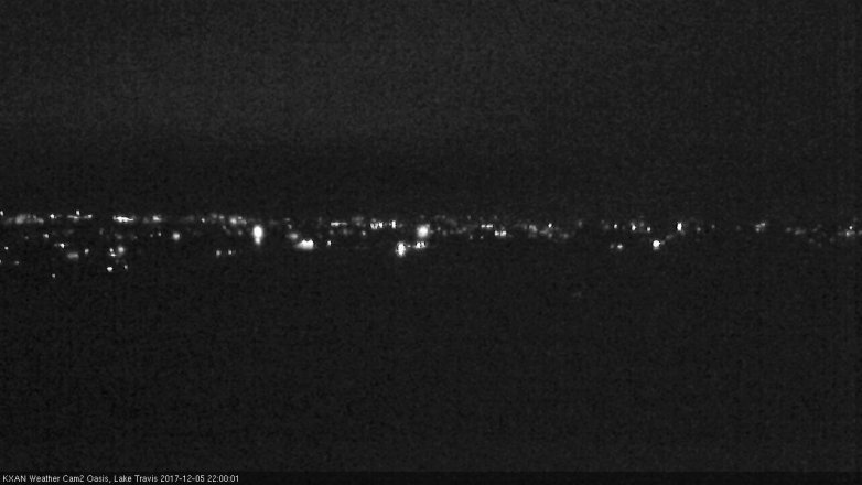 Lake Travis webcam, December 5, 2017 9:15 PM CT