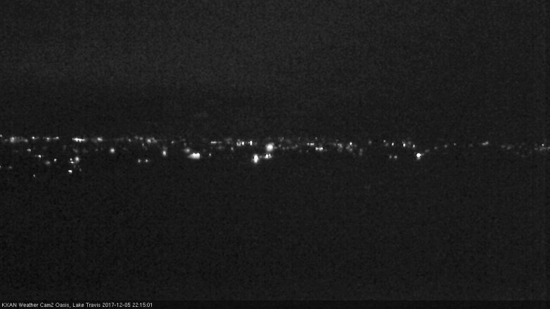 Lake Travis webcam, December 5, 2017 9:25 PM CT
