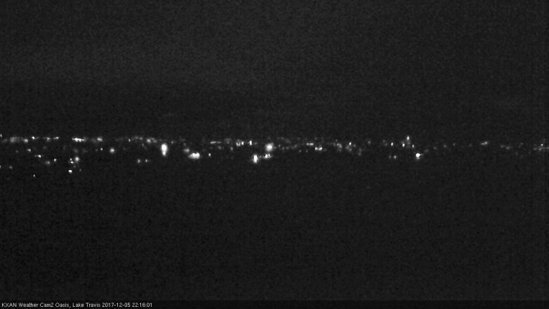 Lake Travis webcam, December 5, 2017 9:30 PM CT