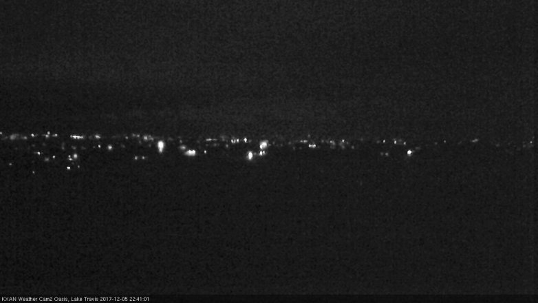 Lake Travis webcam, December 5, 2017 9:50 PM CT