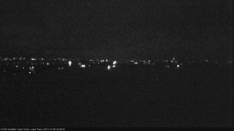 Lake Travis webcam, December 5, 2017 10:10 PM CT