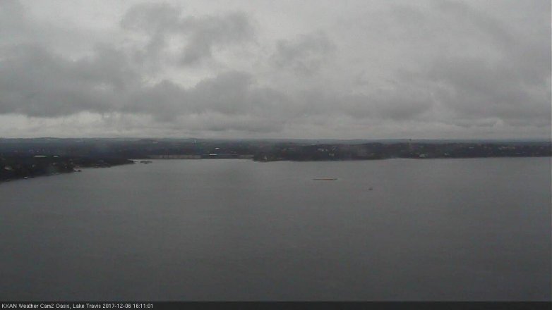Lake Travis webcam, December 6, 2017 3:35 PM CT