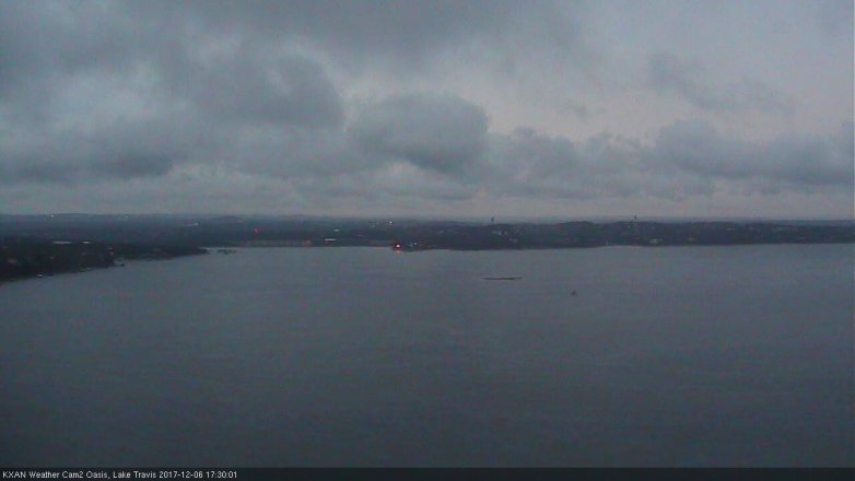 Lake Travis webcam, December 6, 2017 4:45 PM CT