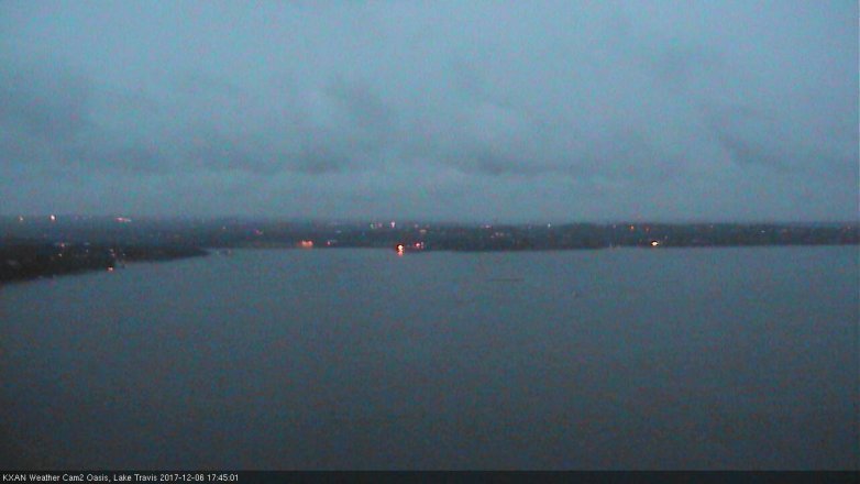 Lake Travis webcam, December 6, 2017 4:50 PM CT