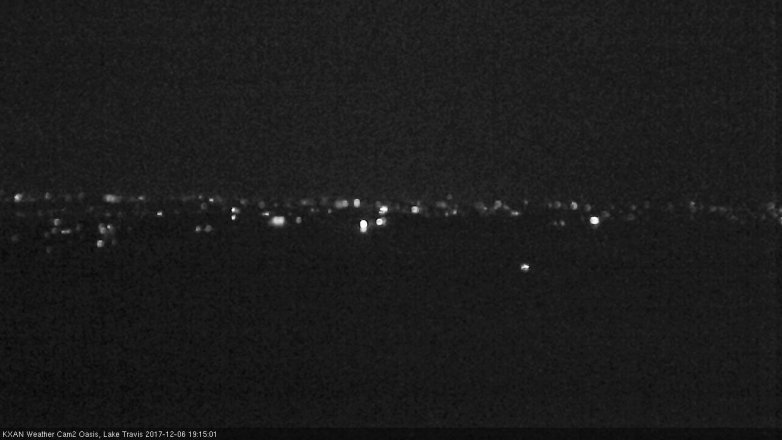 Lake Travis webcam, December 6, 2017 6:45 PM CT