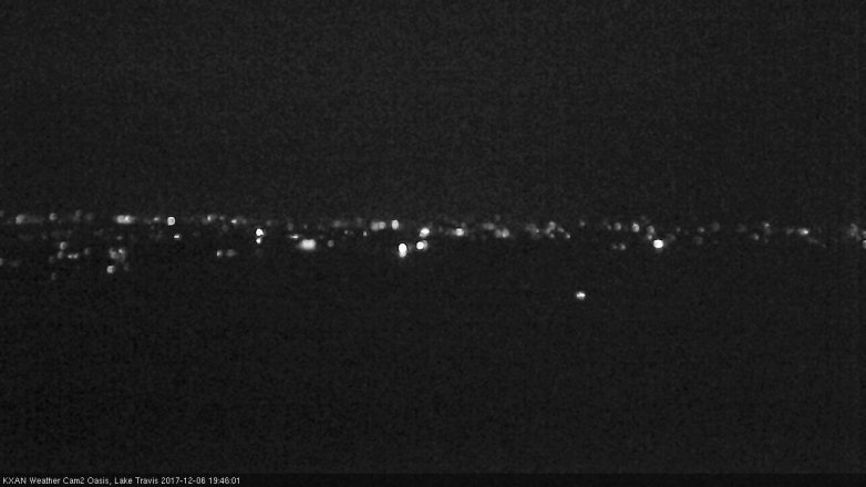 Lake Travis webcam, December 6, 2017 7:00 PM CT