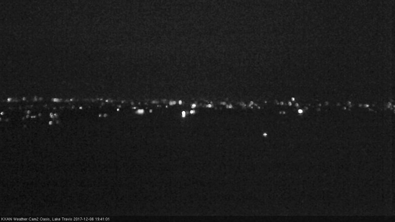 Lake Travis webcam, December 6, 2017 7:05 PM CT