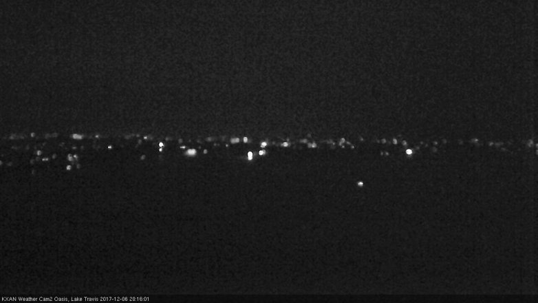 Lake Travis webcam, December 6, 2017 7:20 PM CT