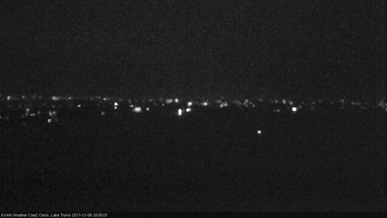 Lake Travis webcam, December 6, 2017 7:25 PM CT