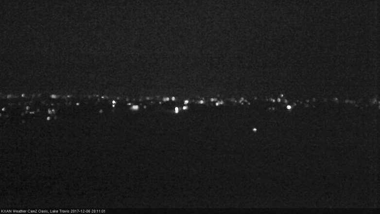 Lake Travis webcam, December 6, 2017 7:40 PM CT