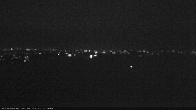 Lake Travis webcam, December 6, 2017 7:50 PM CT