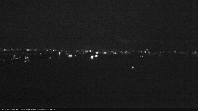 Lake Travis webcam, December 6, 2017 8:25 PM CT