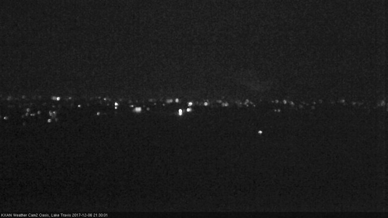 Lake Travis webcam, December 6, 2017 8:50 PM CT