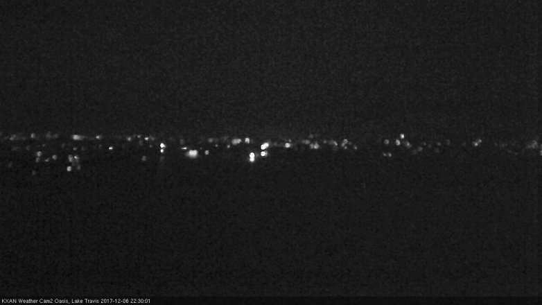 Lake Travis webcam, December 6, 2017 9:40 PM CT
