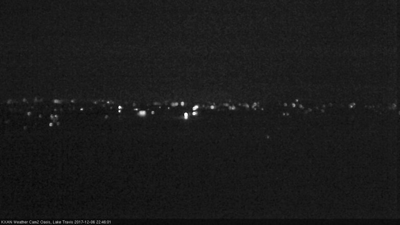 Lake Travis webcam, December 6, 2017 10:05 PM CT