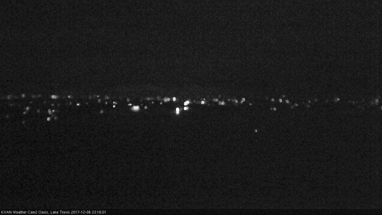 Lake Travis webcam, December 6, 2017 10:35 PM CT