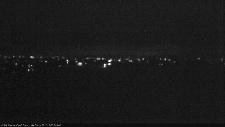 Lake Travis webcam, December 6, 2017 11:05 PM CT