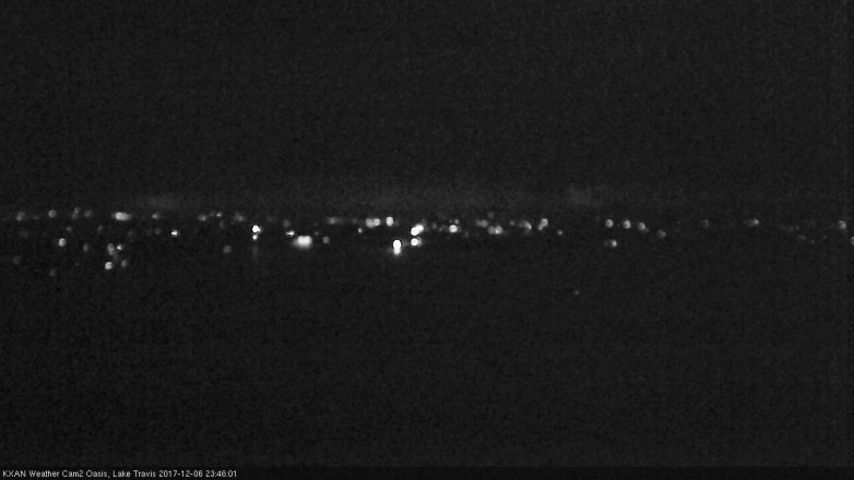 Lake Travis webcam, December 6, 2017 11:15 PM CT