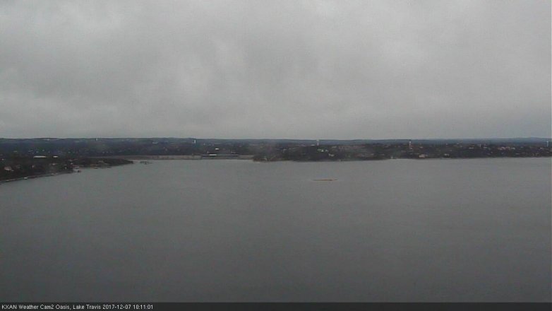 Lake Travis webcam, December 7, 2017 9:40 AM CT