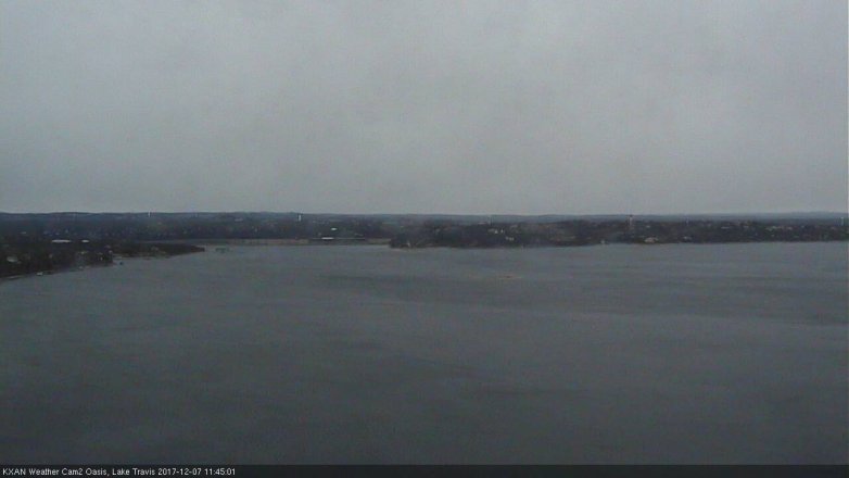 Lake Travis webcam, December 7, 2017 11:00 AM CT