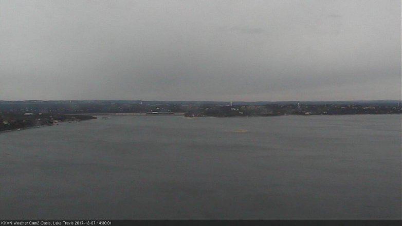 Lake Travis webcam, December 7, 2017 1:35 PM CT