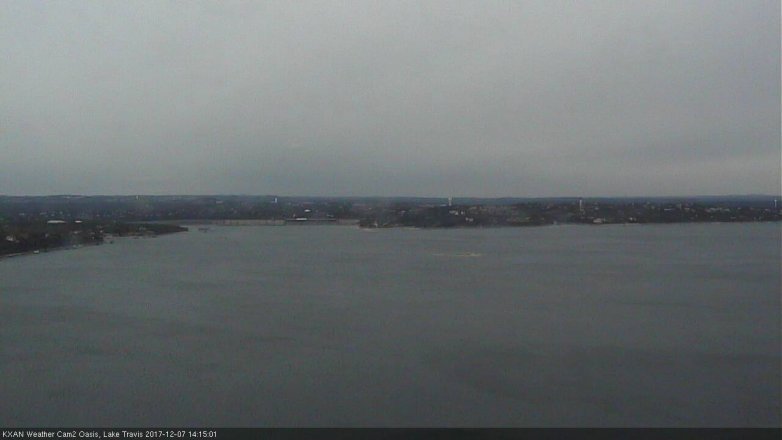 Lake Travis webcam, December 7, 2017 1:40 PM CT
