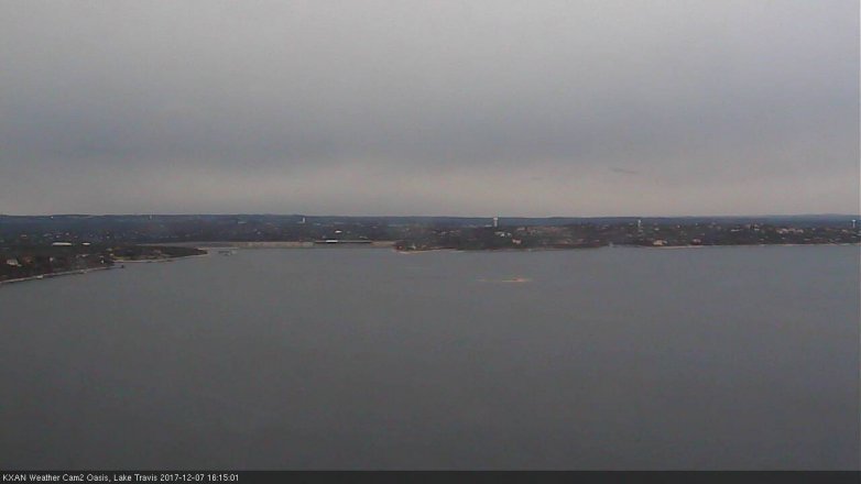 Lake Travis webcam, December 7, 2017 3:35 PM CT