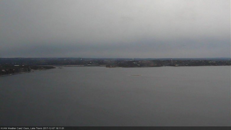 Lake Travis webcam, December 7, 2017 3:40 PM CT