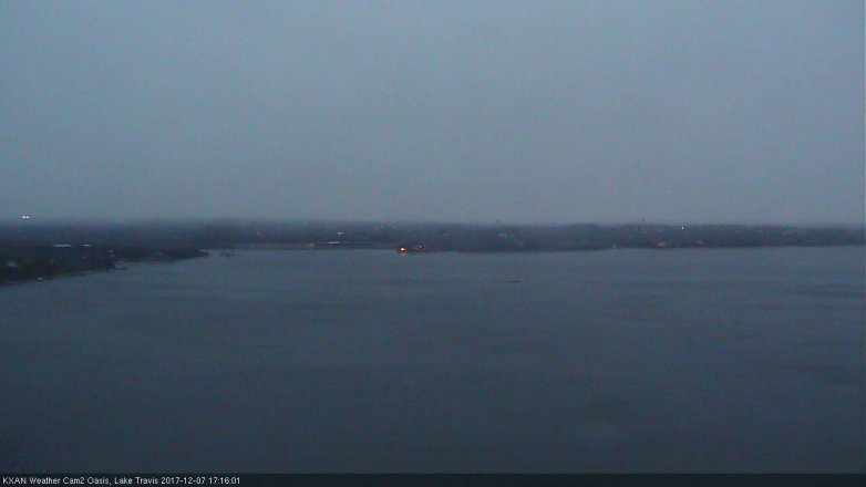 Lake Travis webcam, December 7, 2017 4:30 PM CT