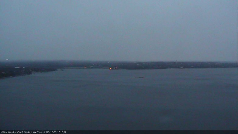 Lake Travis webcam, December 7, 2017 4:35 PM CT