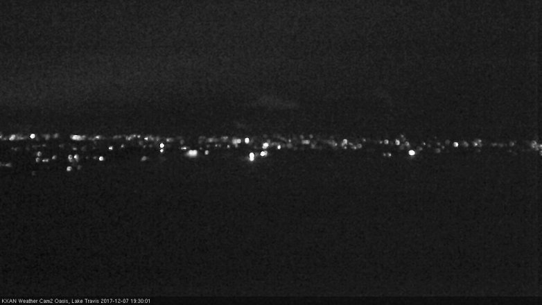 Lake Travis webcam, December 7, 2017 7:00 PM CT