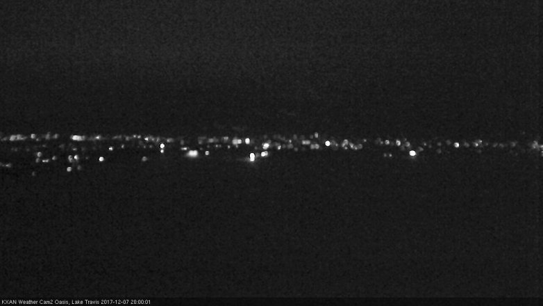 Lake Travis webcam, December 7, 2017 7:10 PM CT