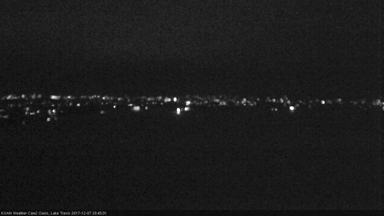 Lake Travis webcam, December 7, 2017 7:55 PM CT