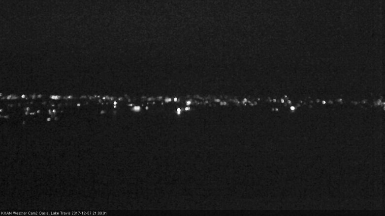 Lake Travis webcam, December 7, 2017 8:10 PM CT