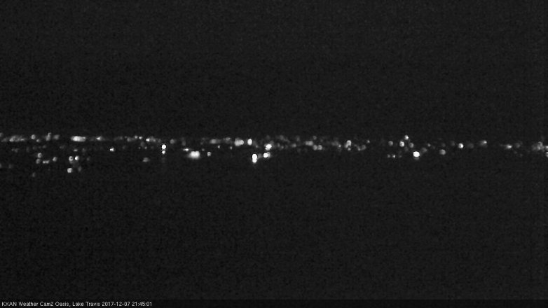 Lake Travis webcam, December 7, 2017 8:50 PM CT