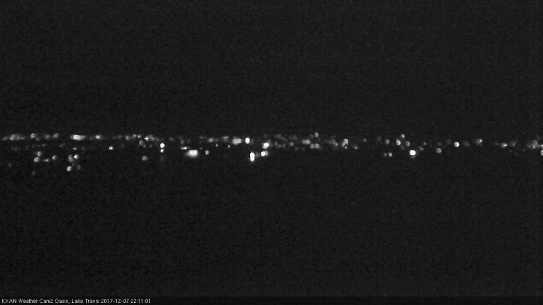 Lake Travis webcam, December 7, 2017 9:15 PM CT