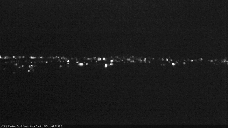 Lake Travis webcam, December 7, 2017 9:20 PM CT