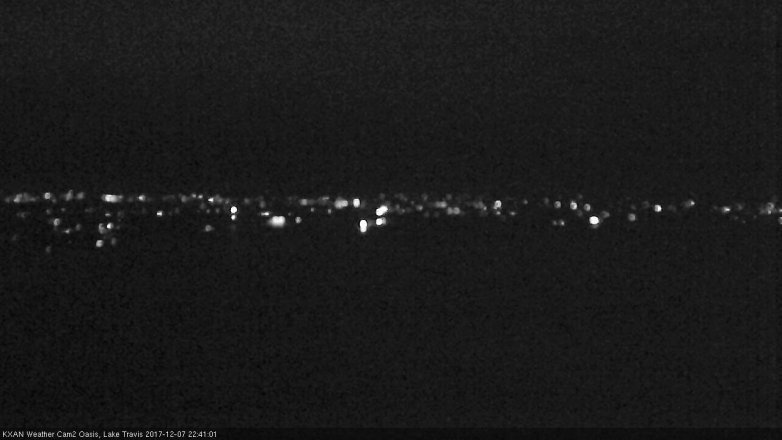 Lake Travis webcam, December 7, 2017 10:10 PM CT