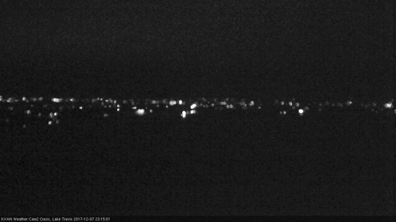 Lake Travis webcam, December 7, 2017 10:35 PM CT