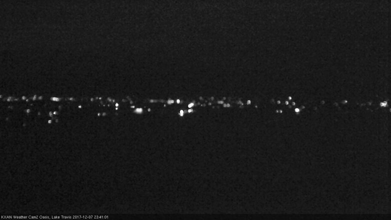 Lake Travis webcam, December 7, 2017 11:00 PM CT