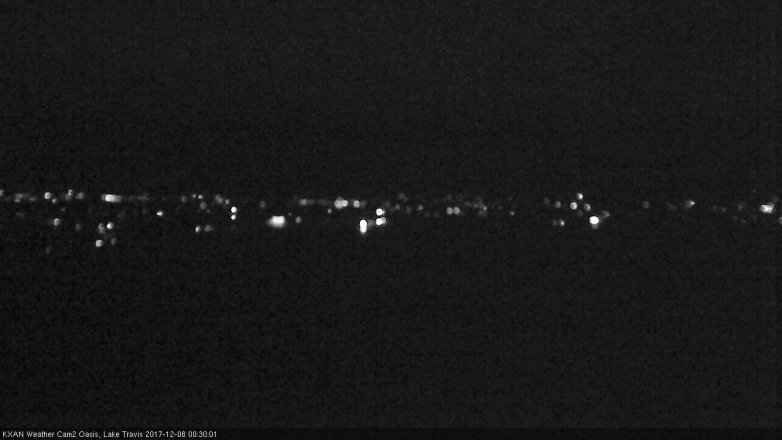 Lake Travis webcam, December 7, 2017 11:40 PM CT